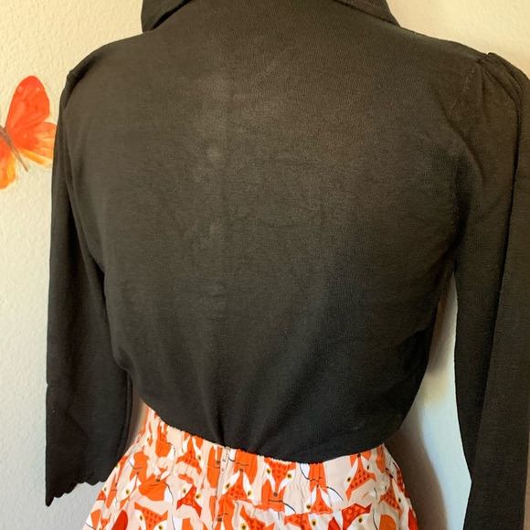 Banned Retro Foxy Scallop Cardigan Black - Picture 15 of 16